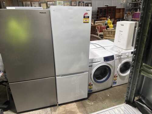 Esatto 325L bottom mount fridge (White on the left)