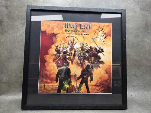 Meat Loaf 'Braver Than We Are' framed art card