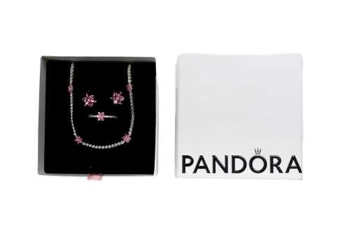 A set of Pandora jewellery in sterling silver