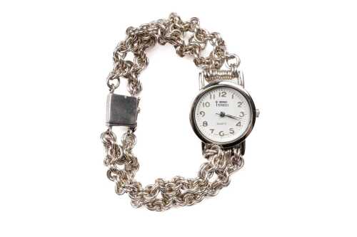 A Bond street watch and a bracelet in sterling silver