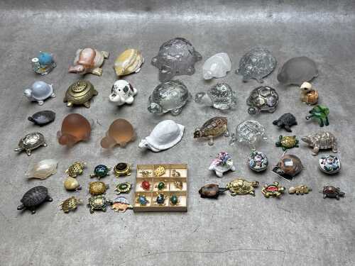 Collection of tortoise ornaments