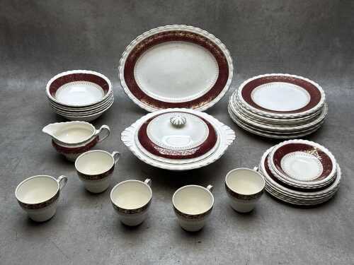 J&G Meakin porcelain part dinner setting