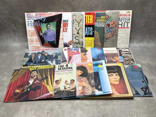 '50s/'60s vinyl records, including Elvis Presley, Buddy Holly