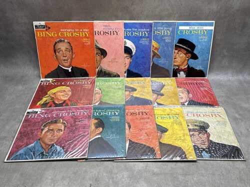 Fifteen Bing Crosby vinyl records