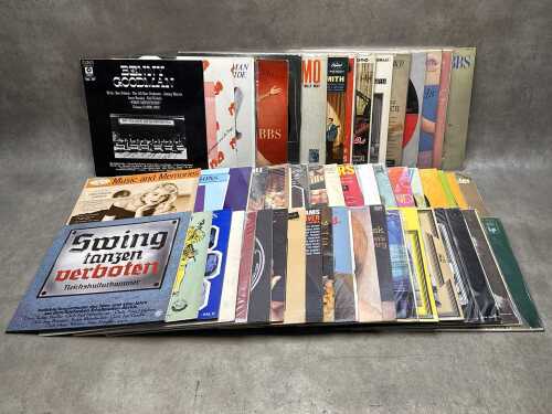 Vinyl records, including jazz, vocals, Bobby Darin, The Chipmunks
