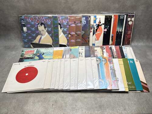 Vinyl records, including jazz, soundtracks, Tommy Dorsey