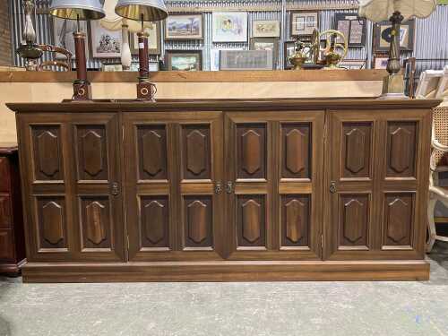 Traditional-style timber breakfront sideboard