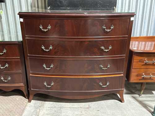 Bow-front chest of drawers
