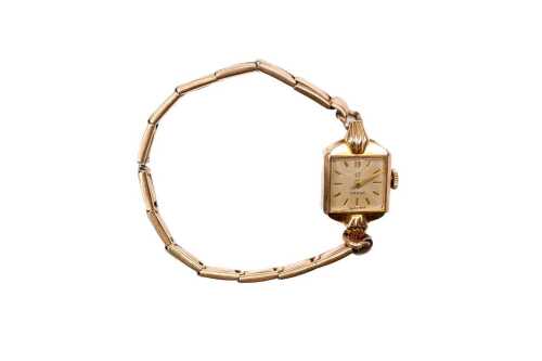 A vintage ladies Omega in 9 carat yellow gold