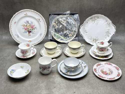 Mostly English porcelain, including Royal Albert 'Haworth' cake plate
