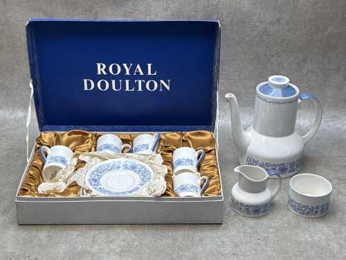 Royal Doulton 'Cranbourne' porcelain part coffee setting