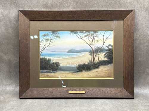 Artist unknown, Broken Bay. Pastel drawing on paper