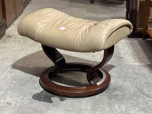 Ekornes leather footstool
