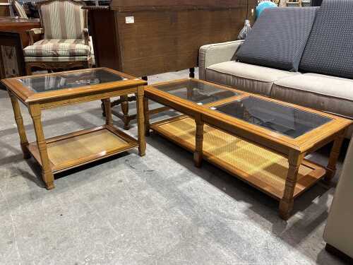 Modern-style coffee and matching side table