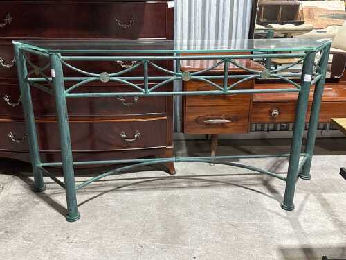Metal and Glass Hallway console table