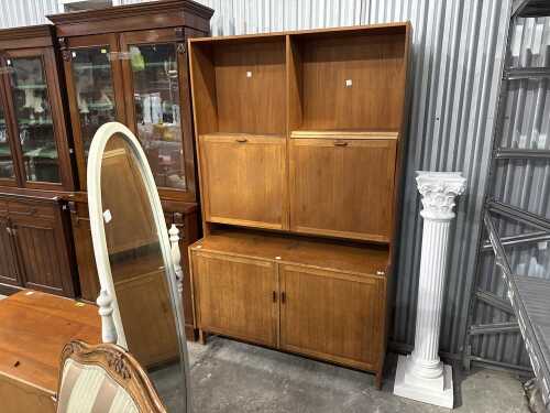 Mid-century teak wall unit