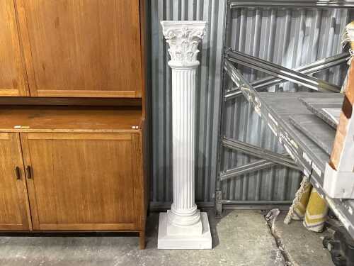 Classical-style white pedestal