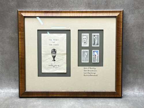 Cricket memorabilia including a signed copy of The Story of the Ashes, Marylebone Cricket Club, 1961