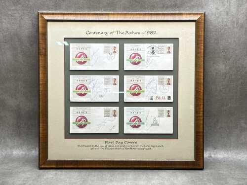 1982 Centenary of the Ashes signed first day stamp covers