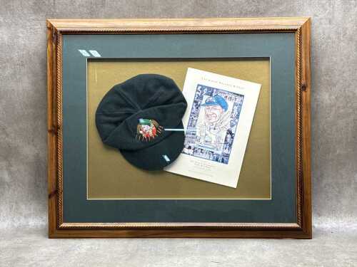 The Grand Bradman Dinner, in honour of Don Bradman's 90th birthday, 27 August 1998, souvenir program and cap.