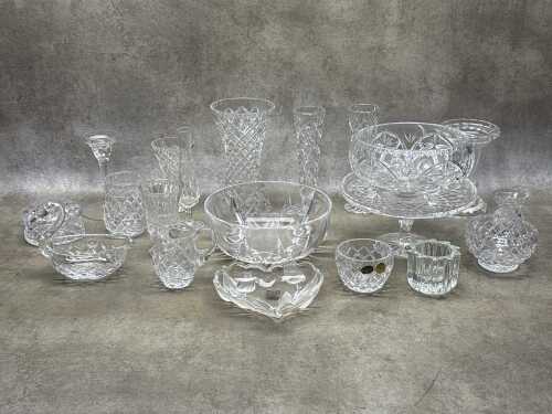 Crystal decorative items, including Bohemia