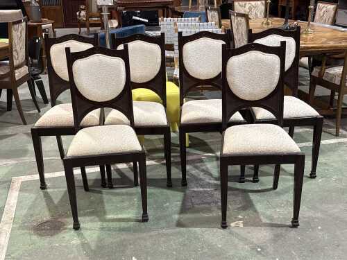 Set of six Art Nouveau mahogany dining chairs