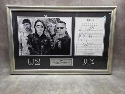 U2 framed memorabilia collage