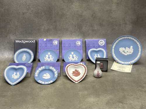 Wedgwood Jasperware, including pin dishes