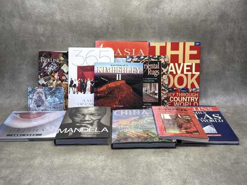 Travel and culture books, including 365: A Year of Cartier