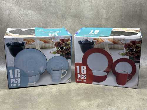 New stock. Two Royal Norfolk ceramic 16 piece dinner sets in boxes