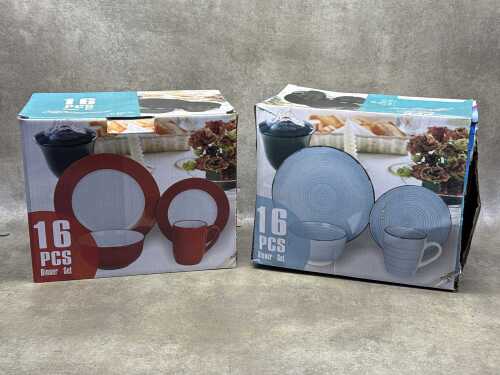 New stock. Two Royal Norfolk ceramic 16 piece dinner sets in boxes