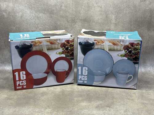 New stock. Two Royal Norfolk ceramic 16 piece dinner sets in boxes