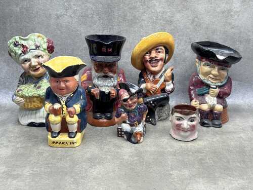 Collection of ceramic Toby jugs