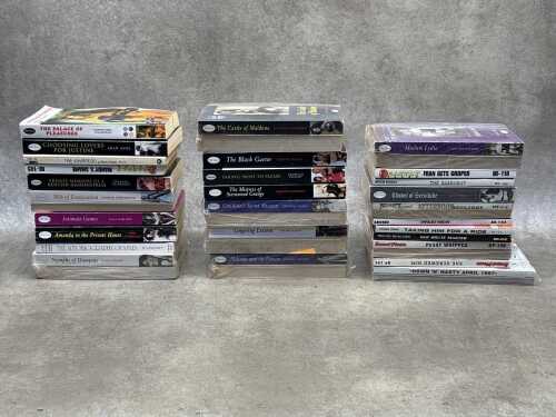 Collectable adult paperback novels some sealed (adult content), including The Black Garter