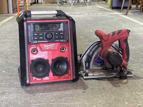 Milwaukee radio and Taurus Titanium circular saw