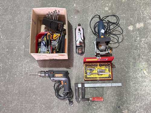 Assorted hand and power tools
