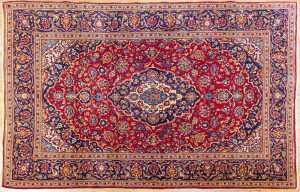 Persian Kashan rug, hand-knotted wool, 312 x 195cm