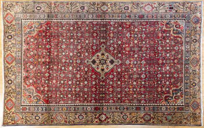 Persian Hamadan rug, hand-knotted wool, 300 x 190cm