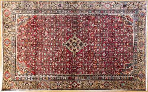 Persian Hamadan rug, hand-knotted wool, 300 x 190cm