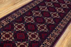 Fine Afghan Beljic runner, hand-knotted wool, 382 x 85cm - 2