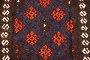 Afghan Kilim rug, hand-woven wool, 133 x 120cm - 3