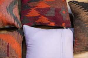 Collection of 5 Afghan kilim cushions, hand-woven wool, 40 x 40cm - 4
