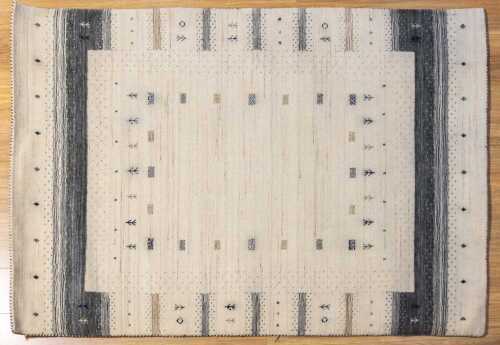 Persian Gabbeh rug, hand-loomed wool, 121 x 180cm