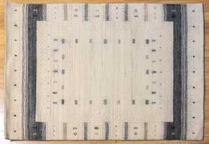 Persian Gabbeh rug, hand-loomed wool, 121 x 180cm