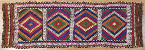 Moroccan runner, hand-woven wool, 196 x 63cm