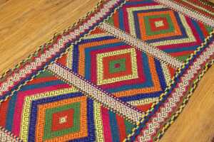 Moroccan runner, hand-woven wool, 196 x 63cm - 3