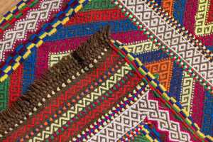 Moroccan runner, hand-woven wool, 196 x 63cm - 5