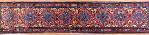 Persian Hamadan runner, hand-knotted wool, 400 x 82cm