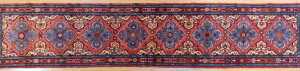 Persian Hamadan runner, hand-knotted wool, 400 x 82cm