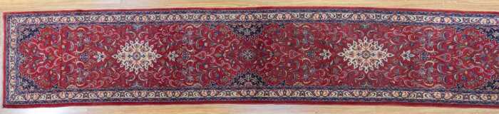 Persian Hamadan runner, hand-knotted wool, 445 x 87cm